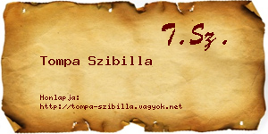 Tompa Szibilla névjegykártya